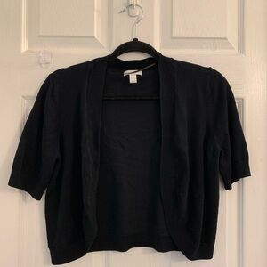 Charter Club Black Open-Front Shrug. Size medium $10
